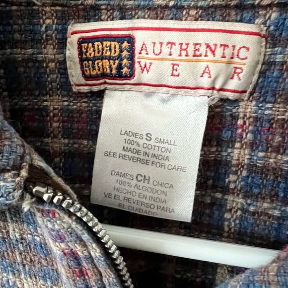 JACKET ZIPPERED PLAID LIGHTWEIGHT LADIES SZ SMALL - Picture 3 of 7